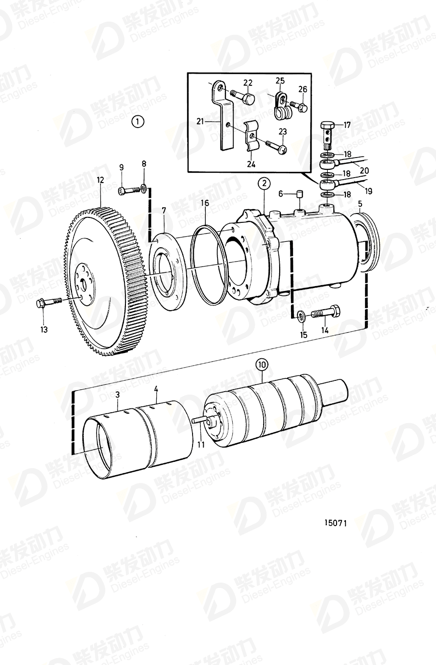 volvo penta Bearing housing 477554 Drawing volvo penta Bearing housing 477554 Drawing